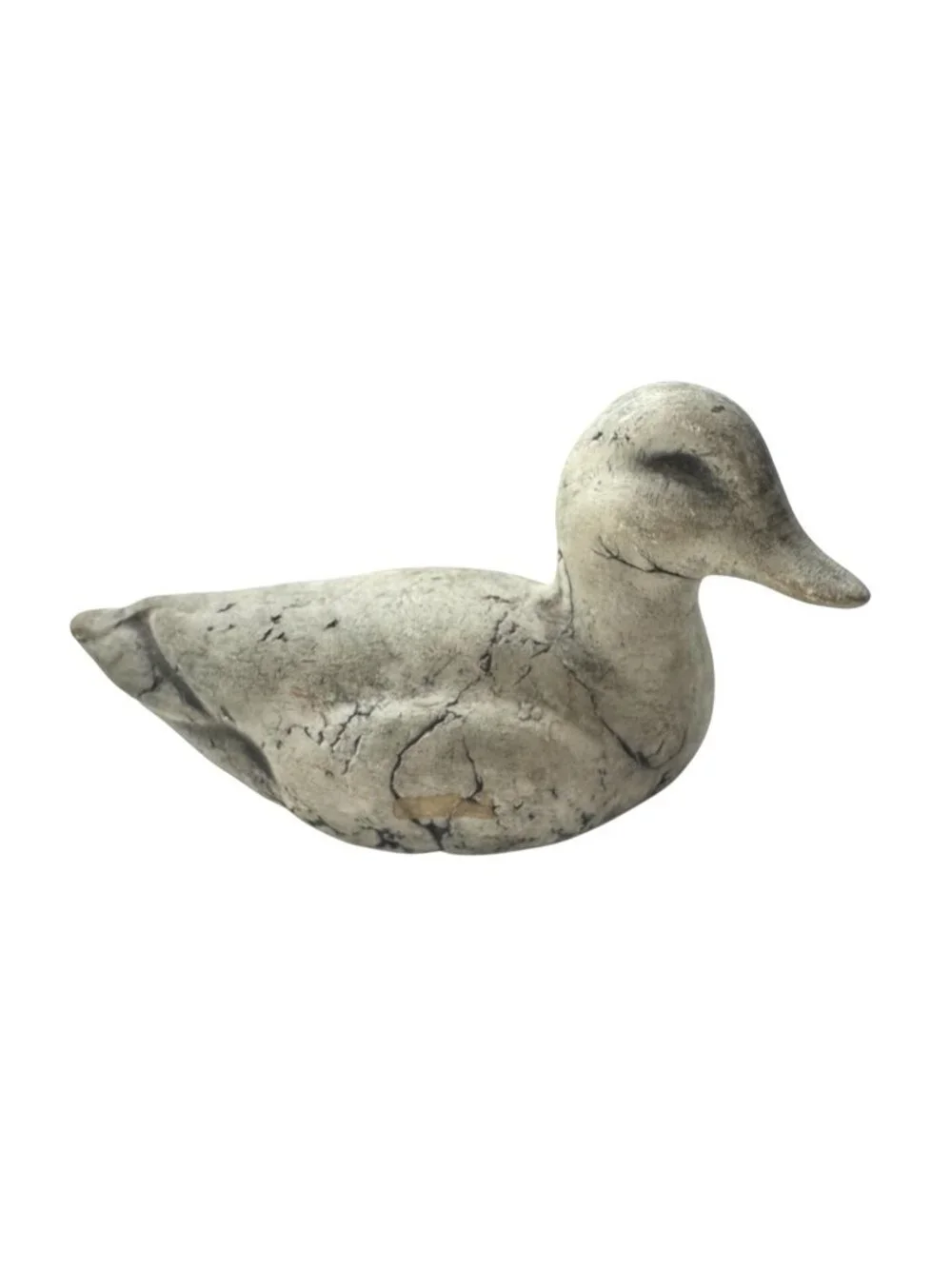 Vintage Carved Stone Ash Duck by Stan Lagtwait Shapes of Clay Series